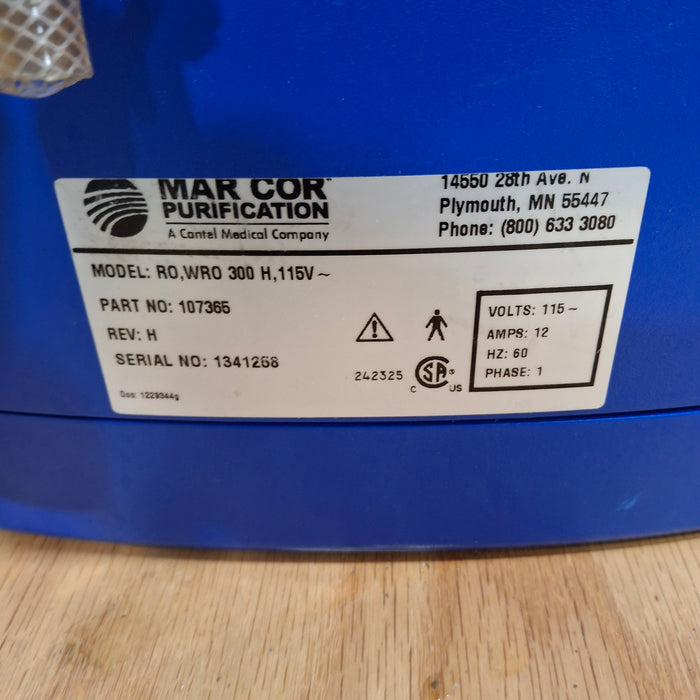 Mar Cor Purification RO, WRO 300H, 115V Rover, Dialysis Water Transport System