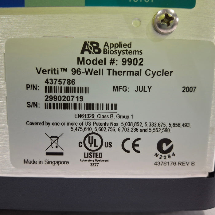 Applied Biosystems Veriti 96 Well Thermocycler