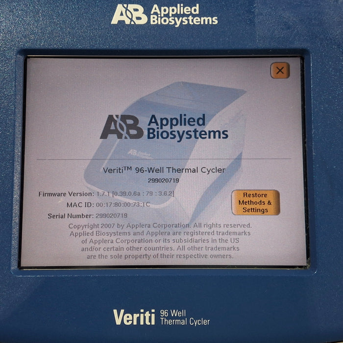 Applied Biosystems Veriti 96 Well Thermocycler