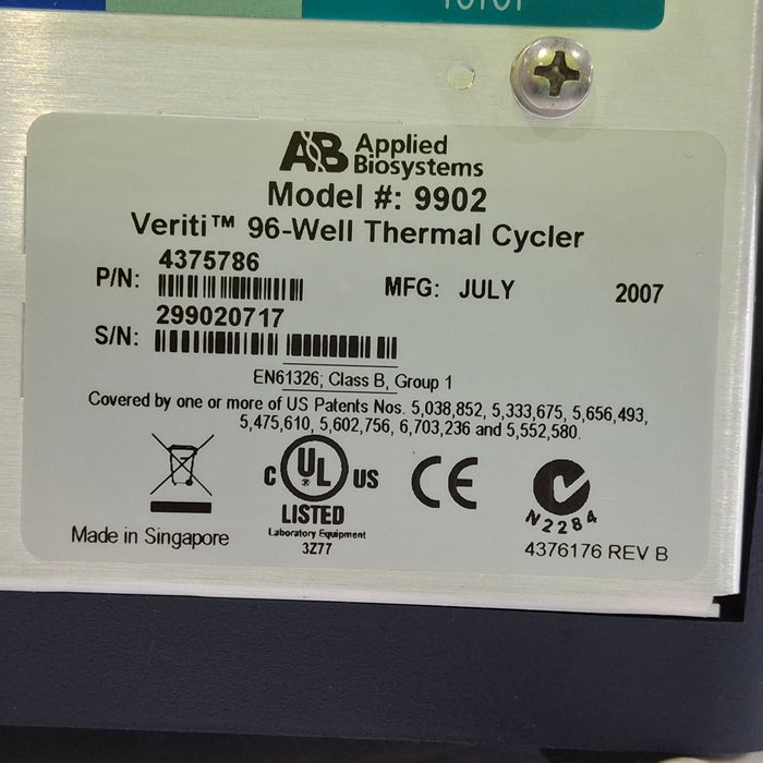 Applied Biosystems Veriti 96 Well Thermocycler