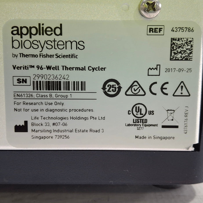 Applied Biosystems Veriti 96 Well Thermocycler