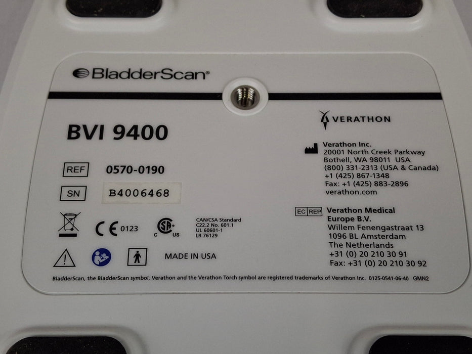 Verathon Medical, Inc BVI 9400 Bladderscan
