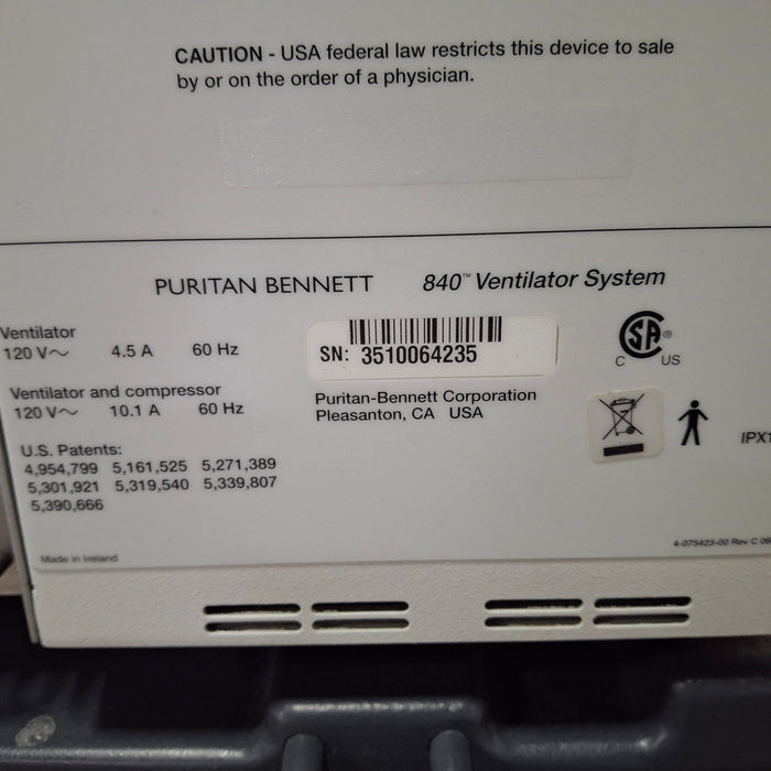 Puritan Bennett 840 Ventilator without Compressor