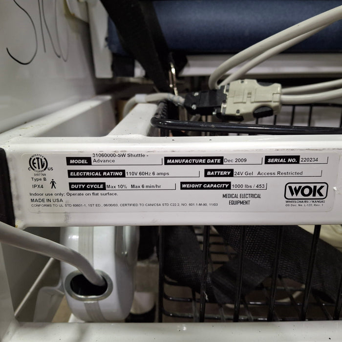 SizeWise 3106000-SW Shuttle Shuttle A Series Stretcher Chair