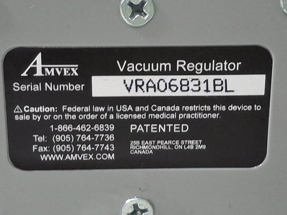 Amvex Vacuum Regulator