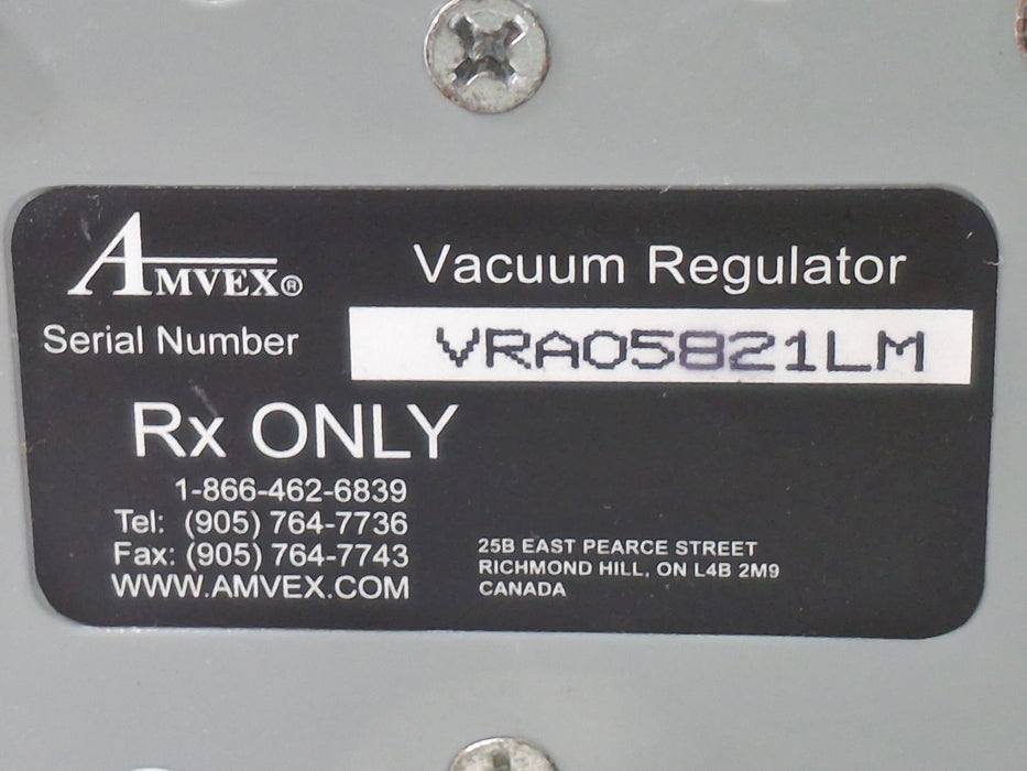 Amvex Vacuum Regulator