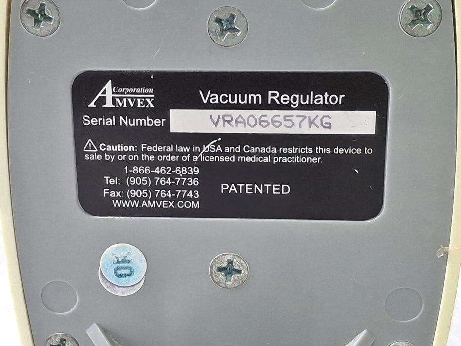 Amvex Vacuum Regulator