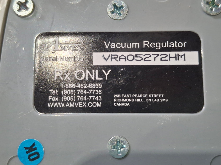 Amvex Vacuum Regulator