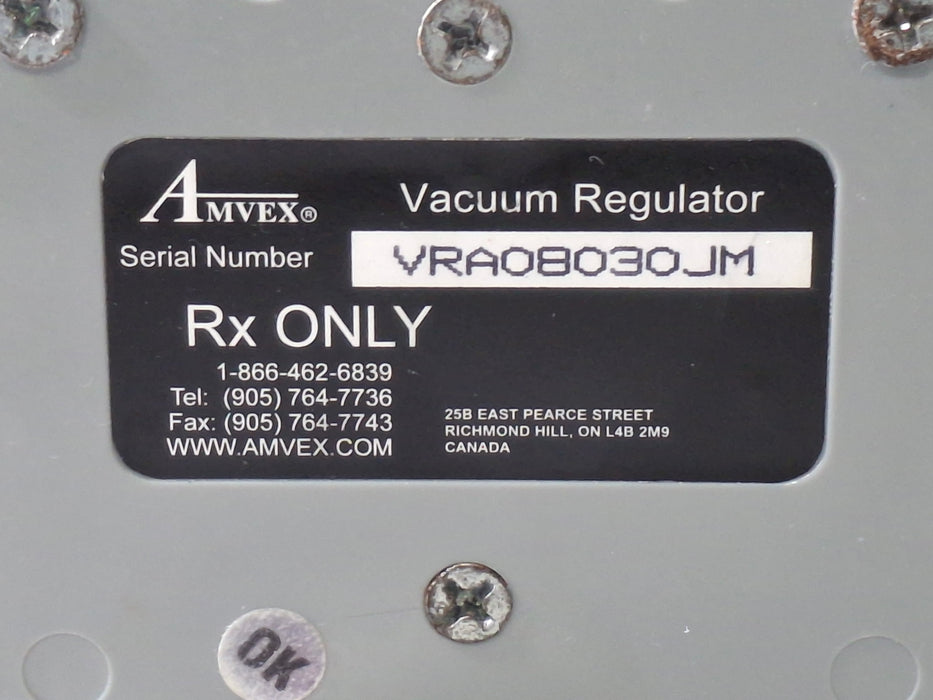 Amvex Vacuum Regulator