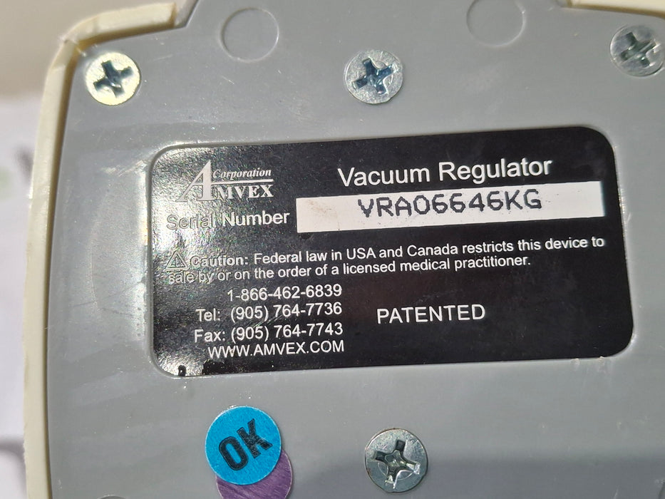 Amvex Vacuum Regulator