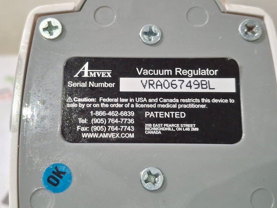 Amvex Vacuum Regulator