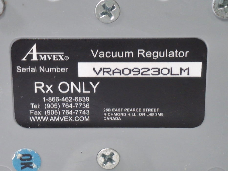 Amvex Vacuum Regulator