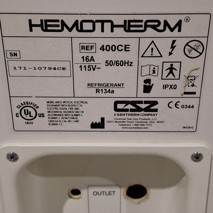 Cincinnati Sub-Zero CSZ Hemotherm 400CE Heater/Cooler