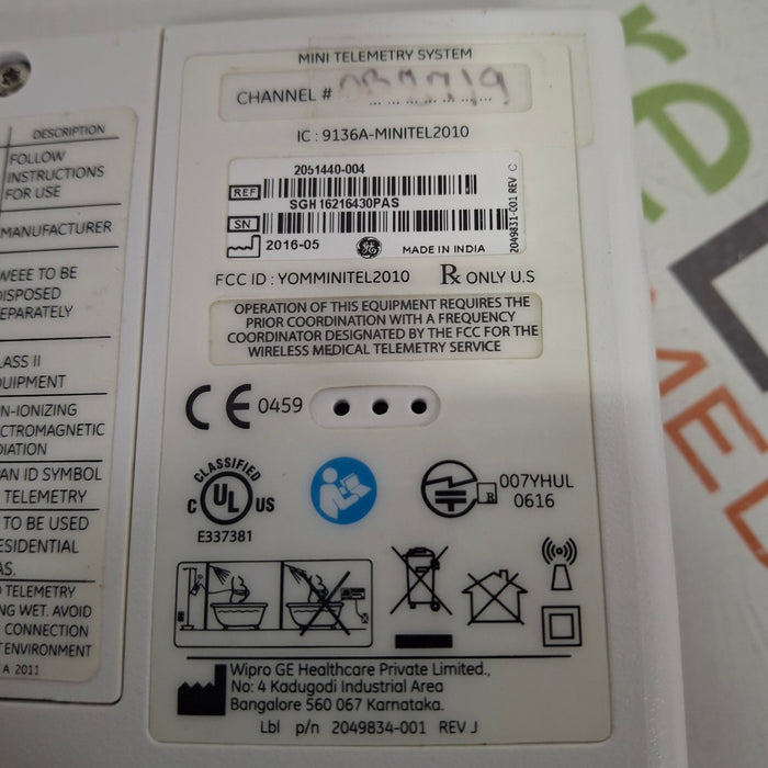 GE Healthcare 9136A-Minitel 2010 Mini Telemetry System