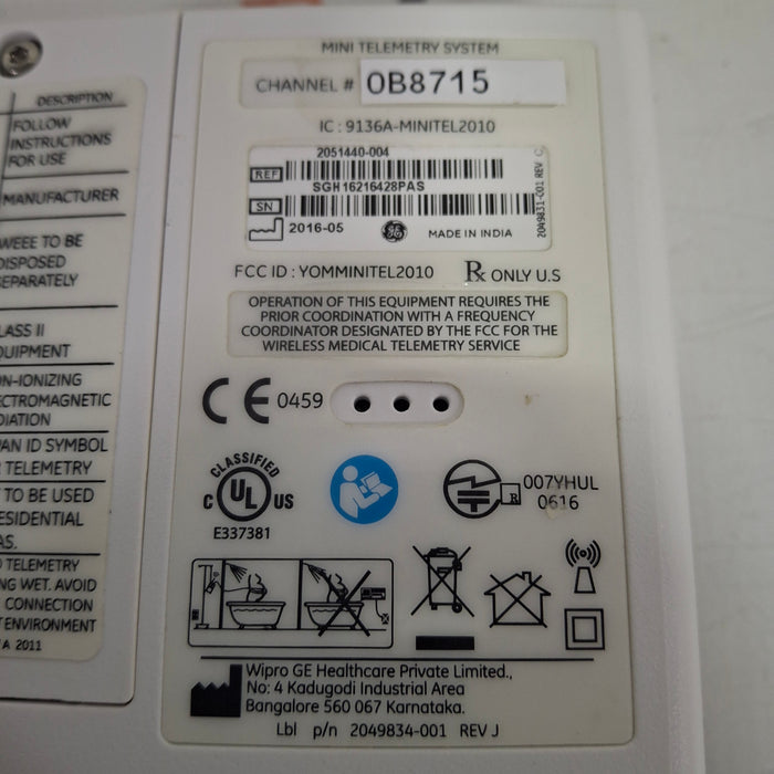 GE Healthcare Mini Telemetry Transmitter