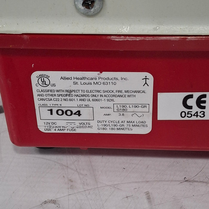 Allied Healthcare Products L190-GR Portable Aspirator Suction Unit