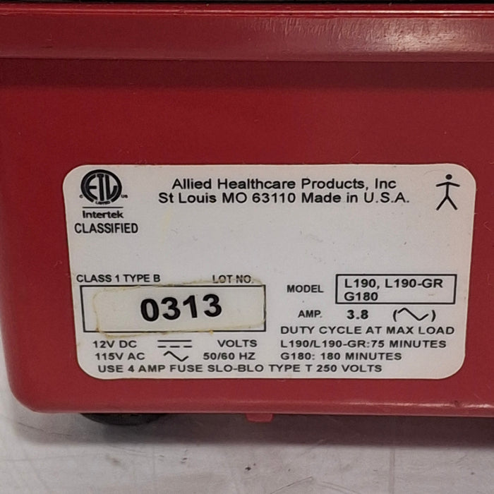 Allied Healthcare Products L190-GR Portable Aspirator Suction Unit