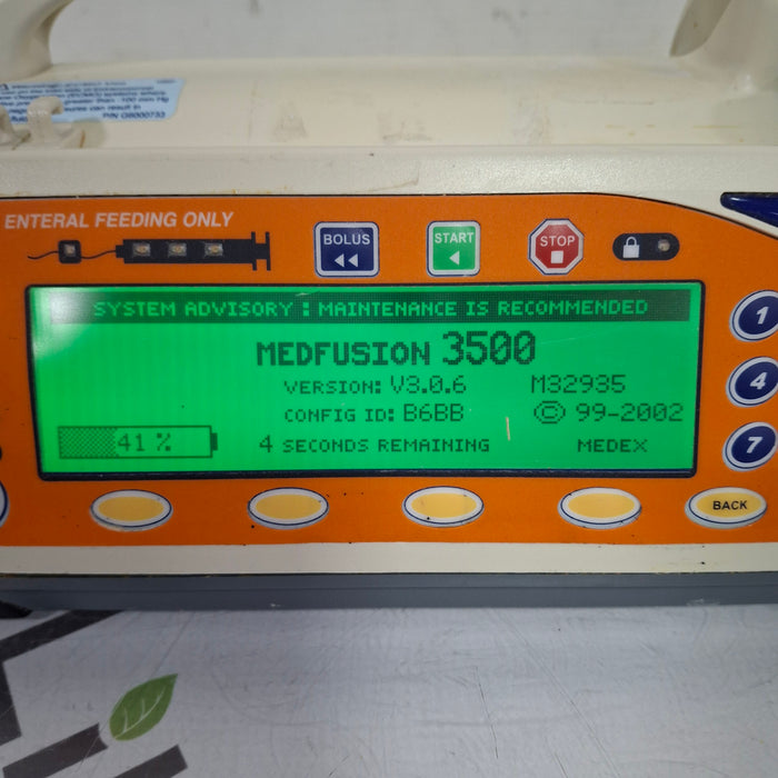 Smiths Medical Medfusion 3500 Version 3 Syringe Infusion Pump