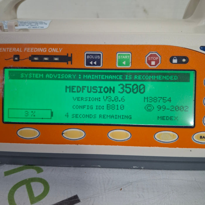 Smiths Medical Medfusion 3500 Version 3 Syringe Infusion Pump
