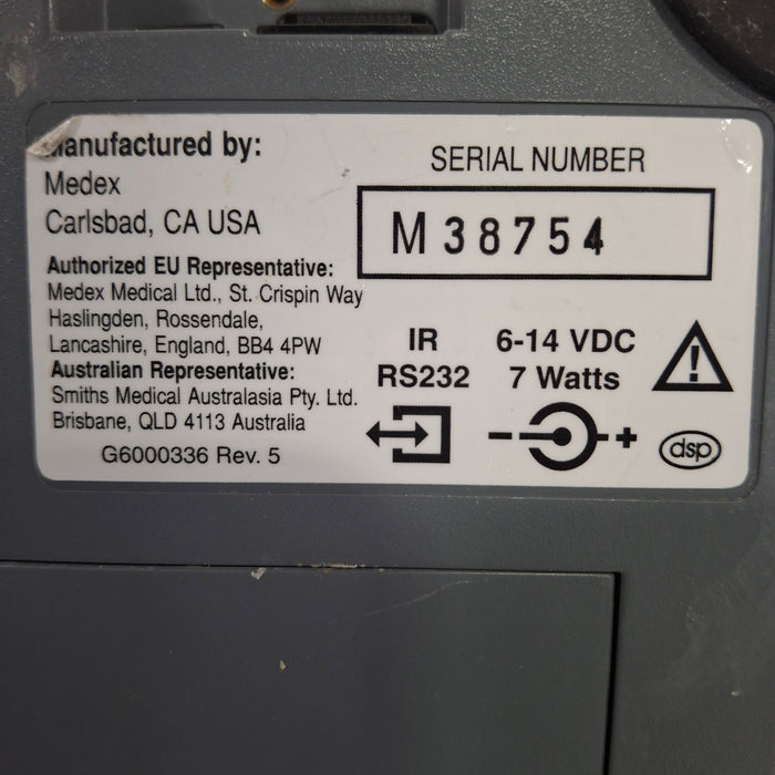 Smiths Medical Medfusion 3500 Version 3 Syringe Infusion Pump