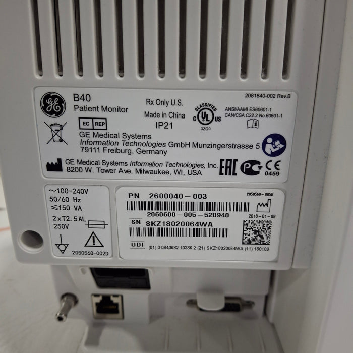 GE Healthcare B40 Patient Monitor
