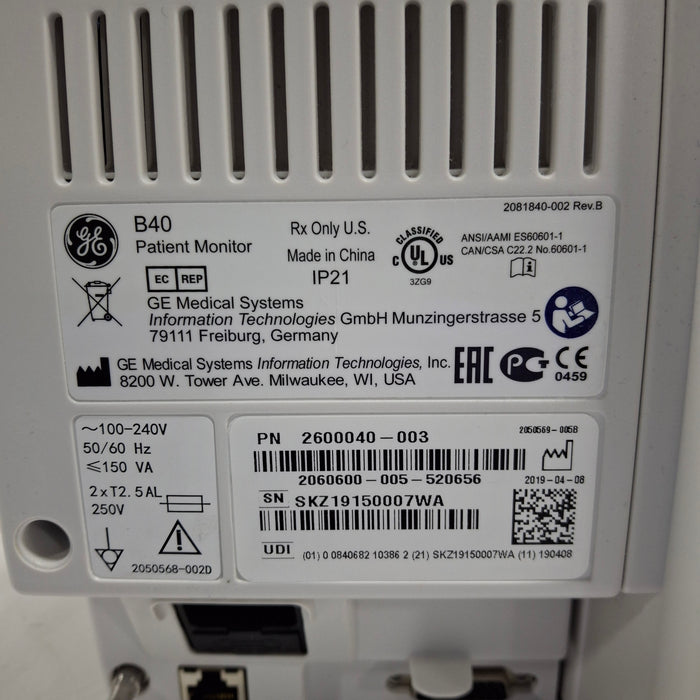 GE Healthcare B40 Patient Monitor