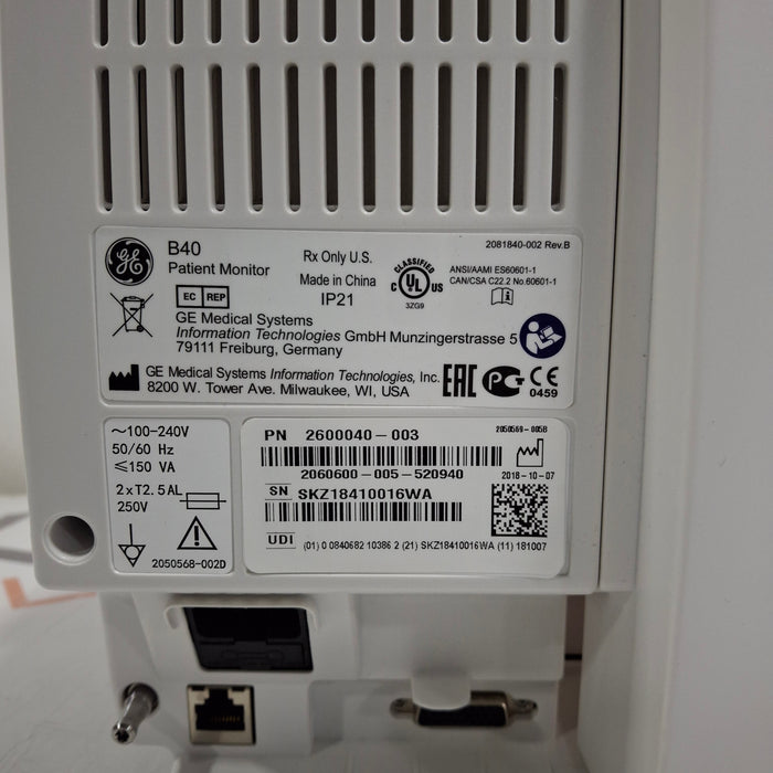 GE Healthcare B40 Patient Monitor