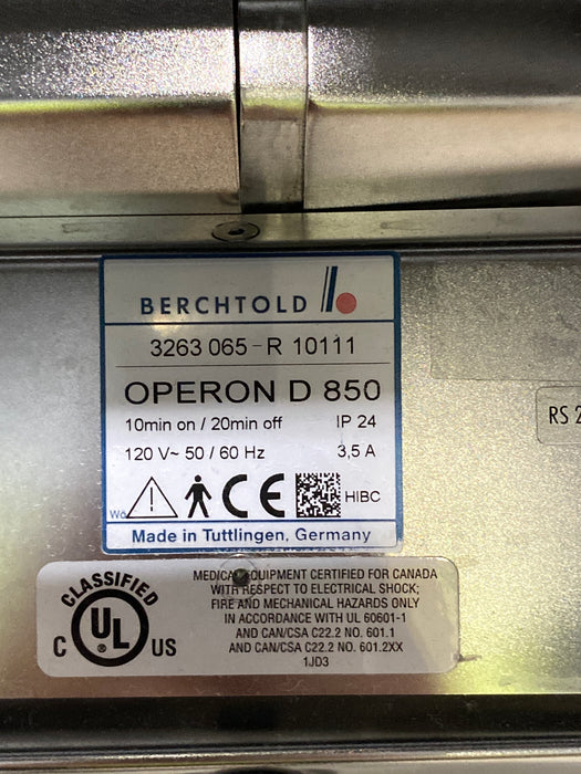 Berchtold Operon D 850 Surgical Table