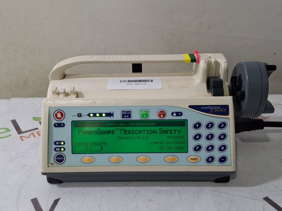 Smiths Medical Medfusion 3500 Version 4 Syringe Infusion Pump