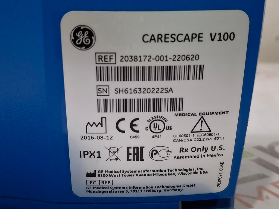 GE Healthcare Dinamap V100 - NIBP, SpO2 Vital Signs Monitor