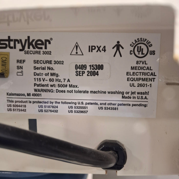 Stryker Secure II 3002 Hospital Bed