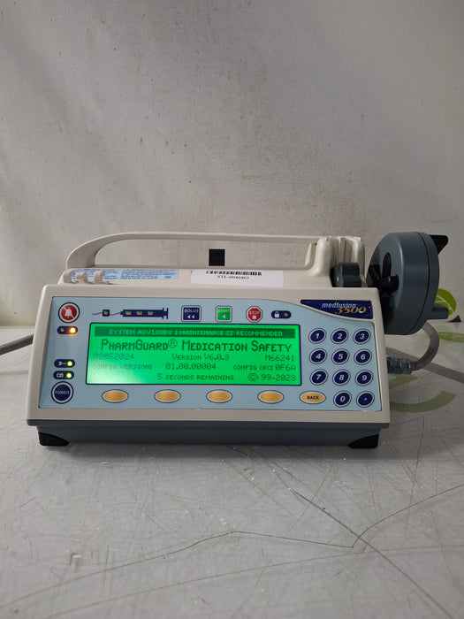 Smiths Medical Medfusion 3500 Version 6 Syringe Infusion Pump
