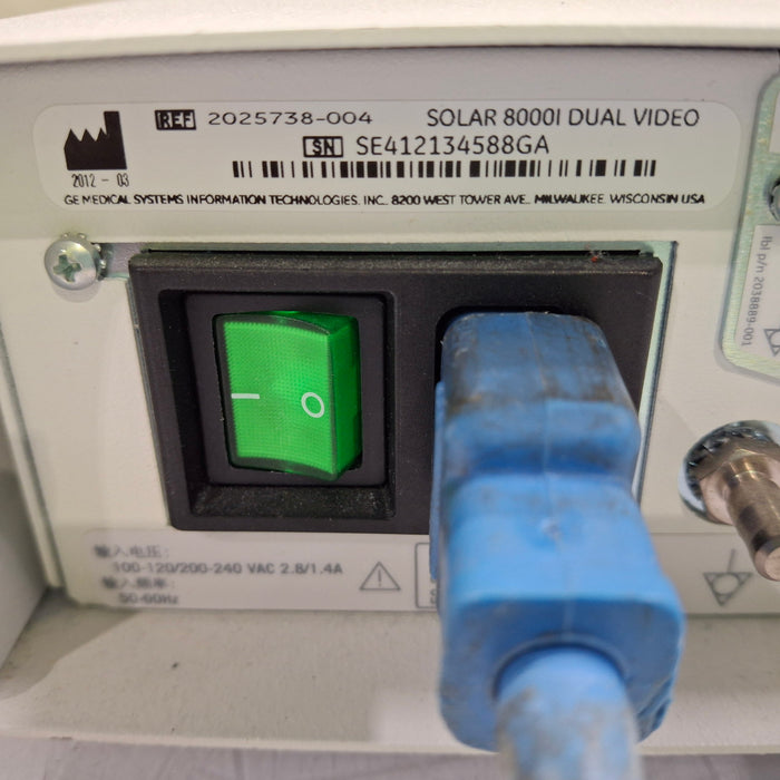 GE Healthcare Solar 8000i Patient Monitor