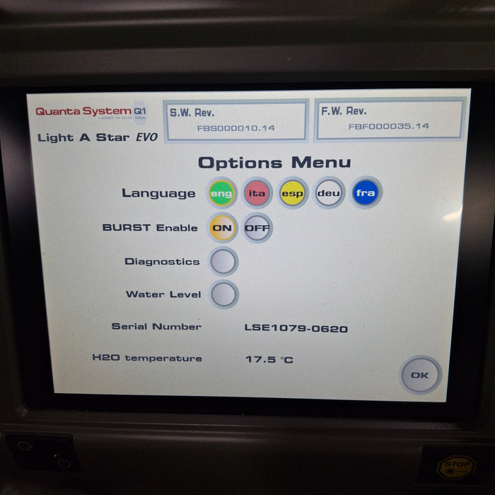 Quanta System Light A Star Laser System