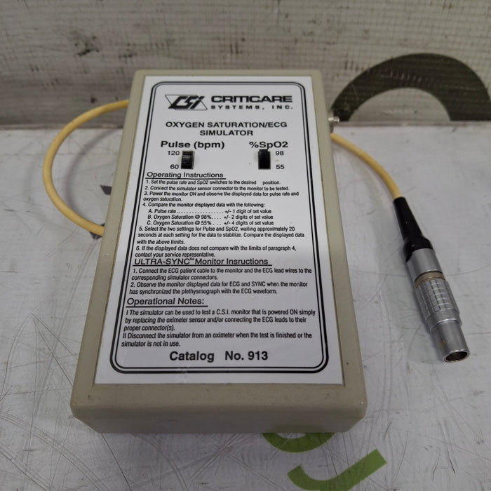 Criticare 913 Oxygen Saturation/ECG Simulator