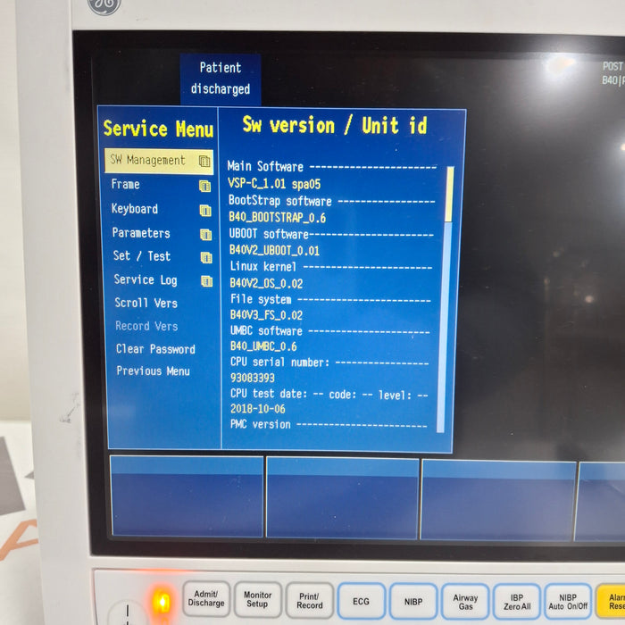 GE Healthcare B40 Patient Monitor