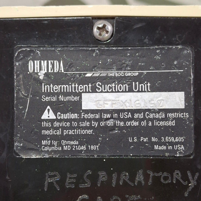Ohmeda Medical 200 Intermittent Suction Unit