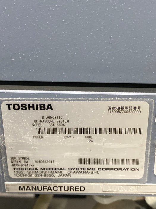 Toshiba Xario SSA-660A Ultrasound