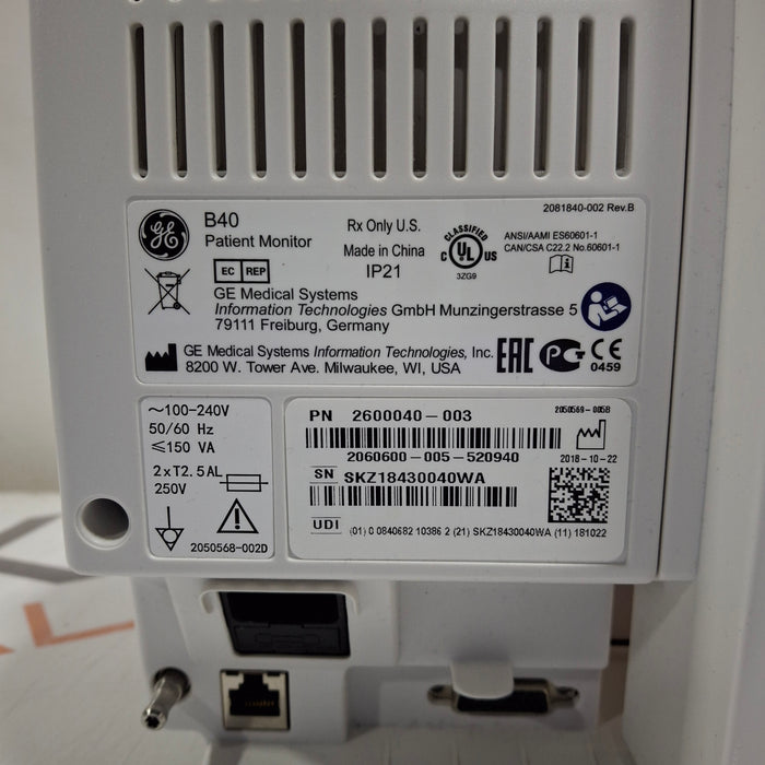 GE Healthcare B40 Patient Monitor