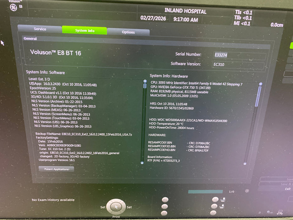GE Healthcare Voluson E8 Ultrasound