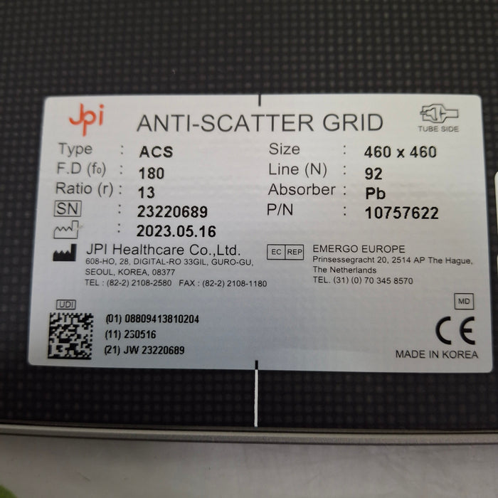 JPI Healthcare Co. ACS 460x460 Anti-Scatter Grid