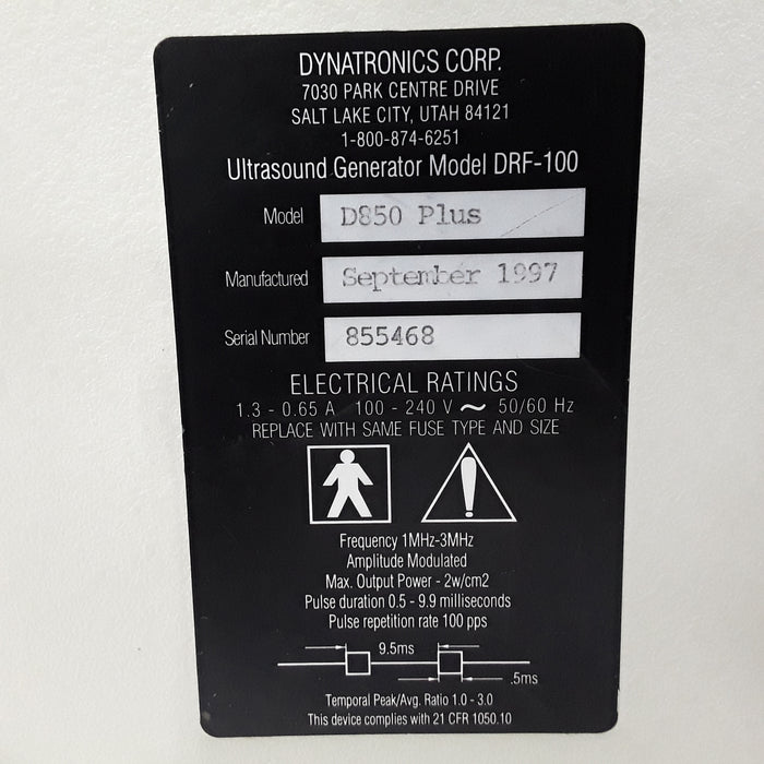 Dynatronics Dynatron 850 Plus Therapy Ultrasound