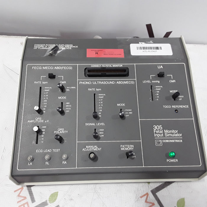 Corometrics Medical Systems Model 305 Fetal Monitor Input Simulator