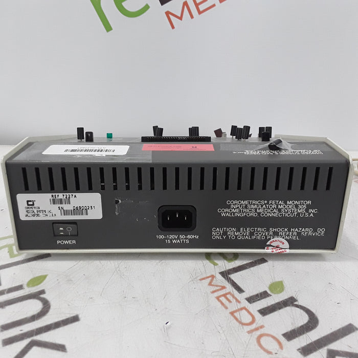 Corometrics Medical Systems Model 305 Fetal Monitor Input Simulator
