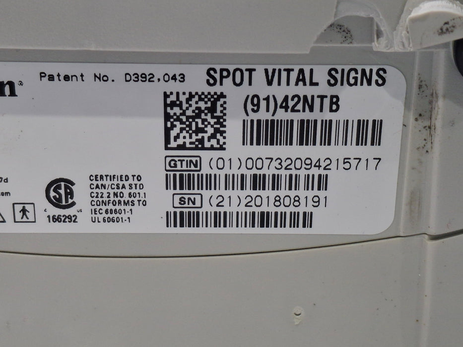 Welch Allyn Spot 420 - NIBP, Temp, Nellcor SpO2 Vital Signs Monitor