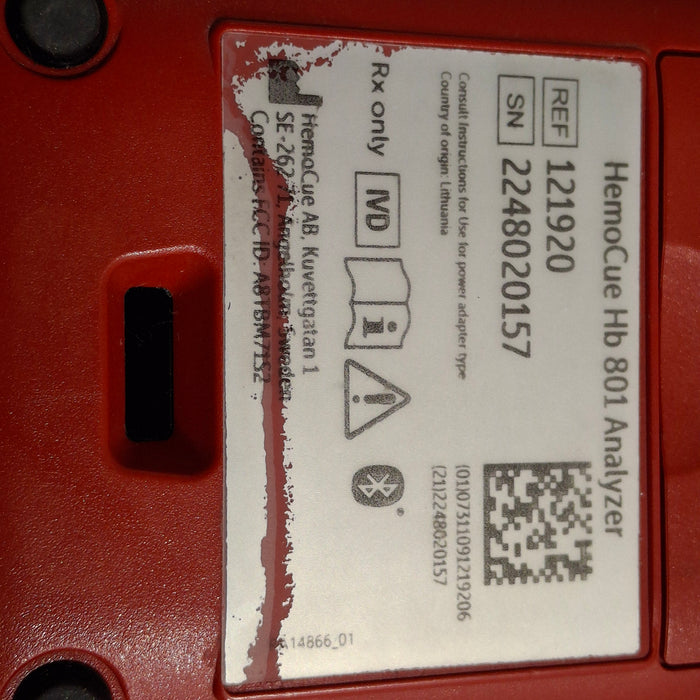 HemoCue Hb 801 Hemoglobin System Analyzer