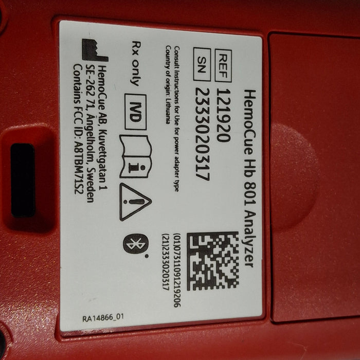 HemoCue Hb 801 Hemoglobin System Analyzer