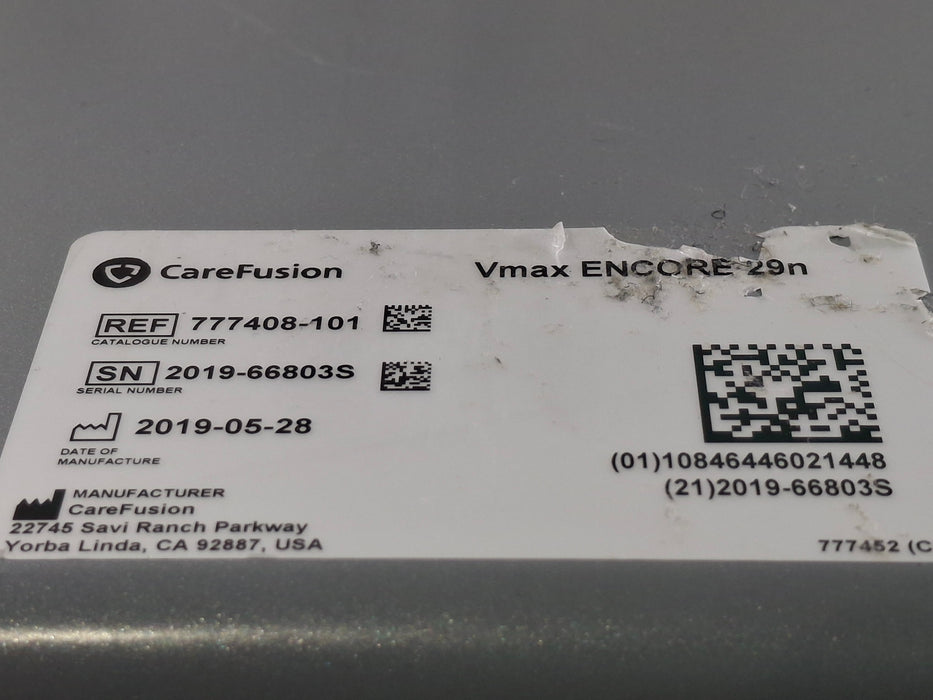 Viasys Healthcare VMax Encore 29N Pulmonary Test Unit