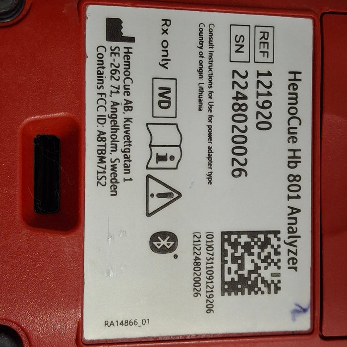 HemoCue Hb 801 Hemoglobin System Analyzer