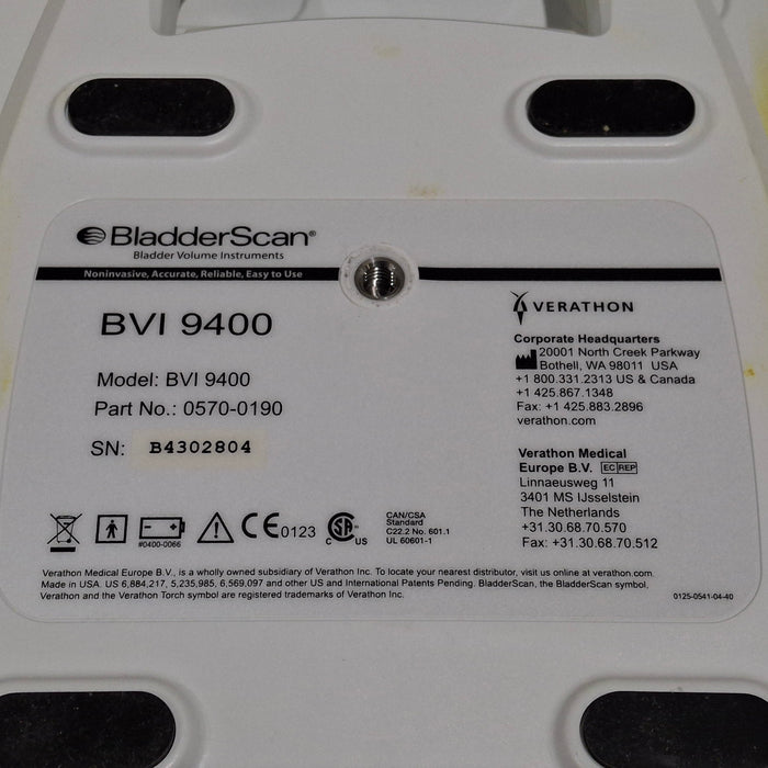 Verathon Medical, Inc BVI 9400 Bladderscan
